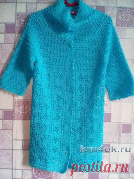 Детский кардиган крючком. Работа Виктории