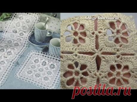 Crochet square EASY pattern Простой квадрат крючком