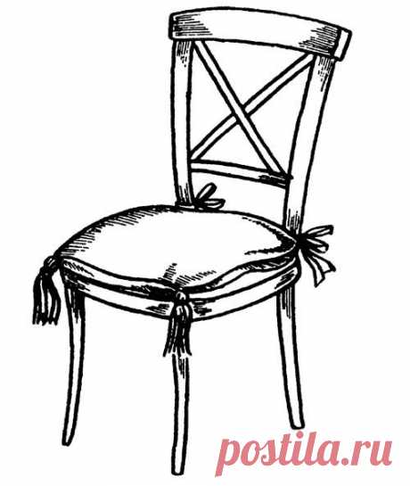 Как сшить подушку на стул | WomaNew.ru - уроки кройки и шитья.