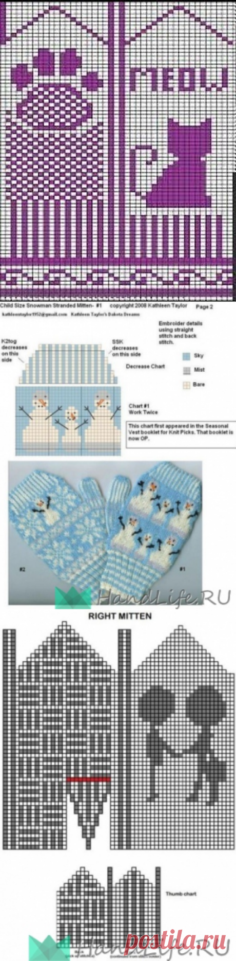 Jacquard patterns for mittens / Knitting