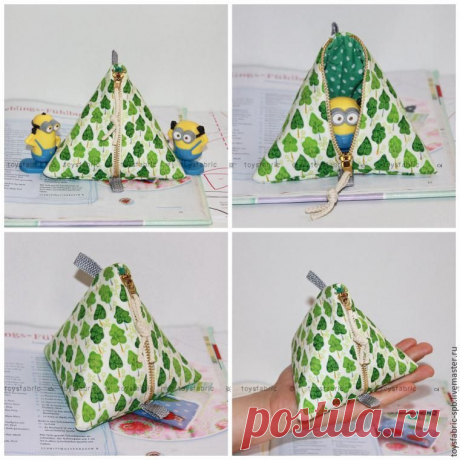 Шьем треугольную косметичку - Ярмарка Мастеров - ручная работа, handmade