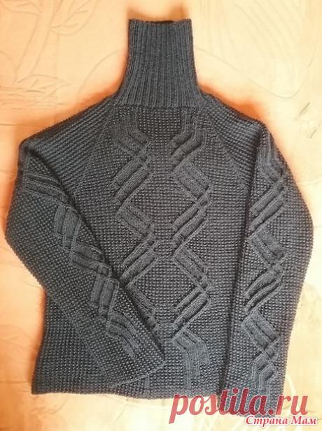 Мужской свитер спицами - Вязание - Страна Мам