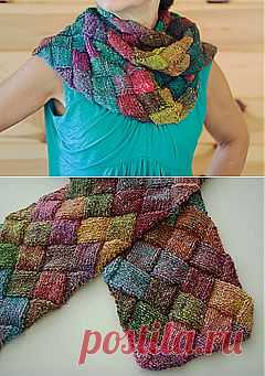 Ravelry: Entrelac Scarf pattern by Allison LoCicero