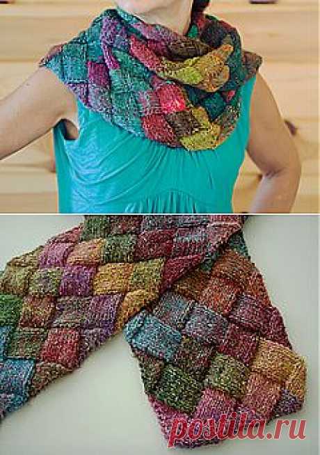 Ravelry: Entrelac Scarf pattern by Allison LoCicero