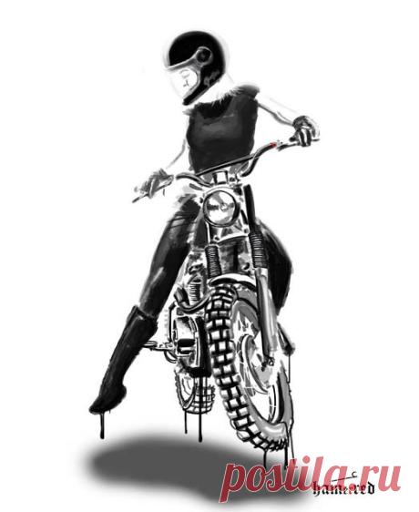 mujer motera dibujo - Búsqueda de Google