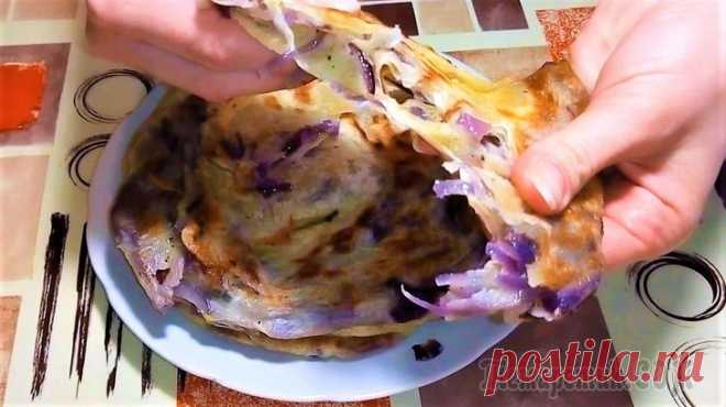 Катлама с луком. Очень вкусные лепешки на сковороде