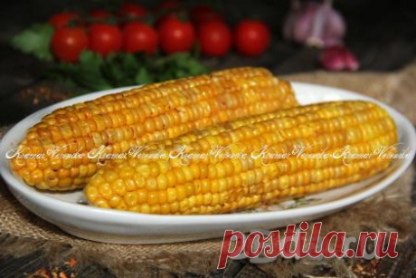 Кукуруза со сливочным маслом в фольге в духовке - пошаговый фоторецепт