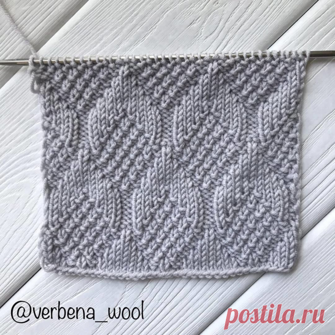 Рельефный узор из лицевых и изнаночных петель

#провязание #узор