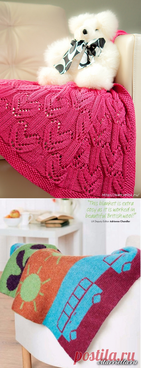 Вяжем детский плед спицами — HandMade