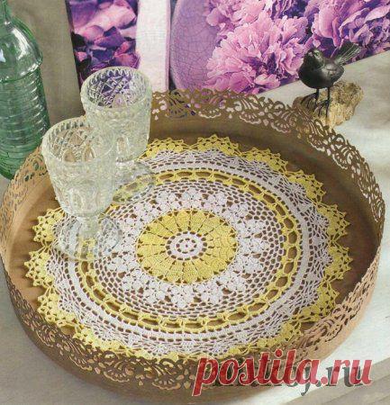 Салфетка схема » Ниткой - вязаные вещи для вашего дома, вязание крючком, вязание спицами, схемы вязания