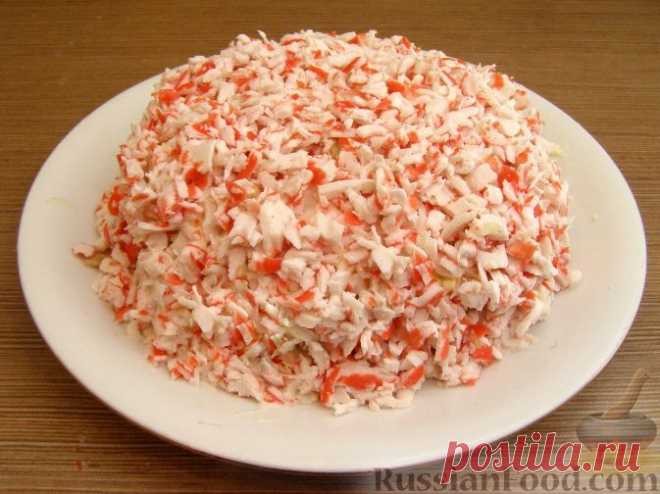 Нежный крабовый салат на RussianFood.com