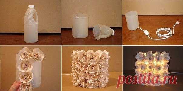 Светильник из пластиковой бутылки