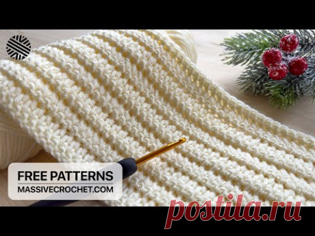 REALLY SIMPLE Crochet Pattern for Beginners! ⚡️ 😲 UNCOMMON Crochet Stitch for Blanket, Scarf & Bag