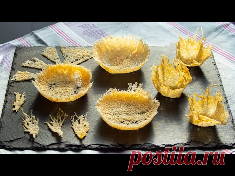 Koszyczki i ozdoby z sera parmezan krok po kroku - YouTube