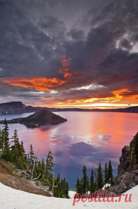 Crater Lake Dawn, Oregon  | Crater Lake Dawn Print by Greg Nyquist
