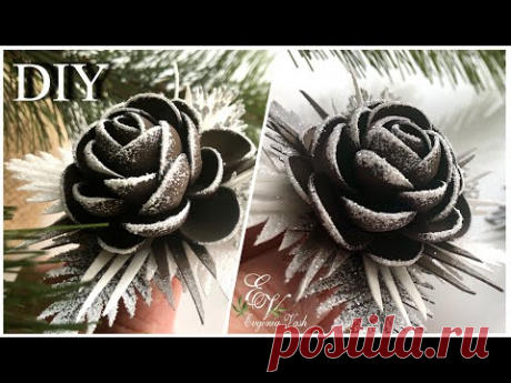 МК 💣 ШИШКИ сделать ПРОСТО ❄️ снежный ДЕКОР из фоамирана 🎄 New Year's DECOR