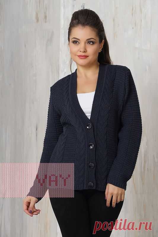 Вязаные кофты от марки VAY. Вязаные кофты для женщин VAY (артикул 1448), цветовое решение т.синий. Ещё больше вязаных кофт из шерсти марки ВЭЙ на наших сайтах. Официальное представительство бренда VAY: купить в розницу в магазине Согревай.ру https://www.sogrevay.ru, оптовые закупки на Ньювэй.ру https://www.newvay.ru