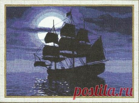 Вышивка крестом Каравелла. Схемы вышивки крестом морская тематика |
