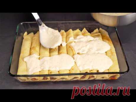 Праздник вкуса! БЛИНЫ ПО-ЦАРСКИ С МЯСОМ И СОУСОМ БЕШАМЕЛЬ. Рецепт от Всегда Вкусно!
