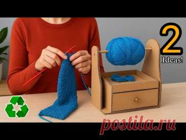 2 Creative DIY Organizer from Cardboard 😍 | Genius Home Craft & Yarn Storage Ideas ♻️