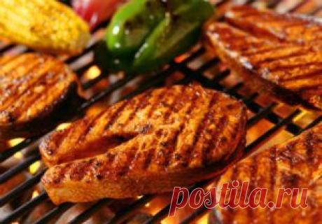 Семга на гриле