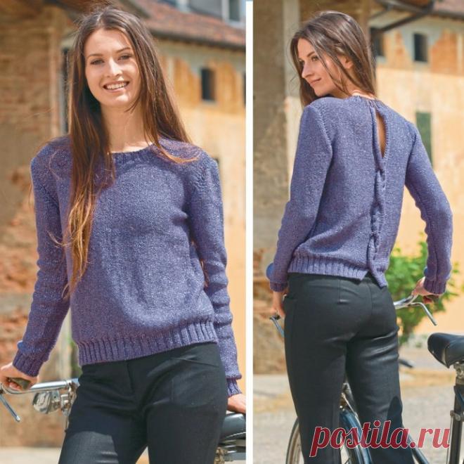 Джемпер с вырезом на спинке и &laquo;косой&raquo;
