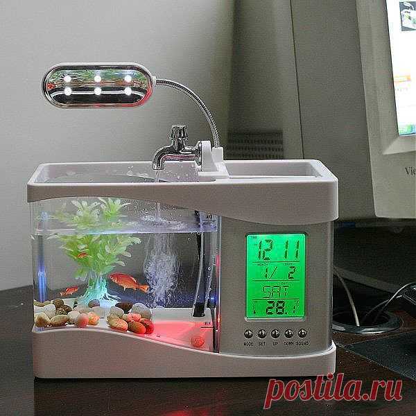 Мини-USB ЖК рабочего лампы Свет Fish Tank аквариум светодиодные часы Пожалуйста, оставьте сообщение в порядке для нужного вам цвета, или мы организуем наугад Краткая информация ЖК USB Desktop свет лампы Fish Tank аквариум отлично подходит для мелких рыб. . Он характеризуется со светодиодной подсветкой, декоративные гравия, искусственного завода и ЖК-дисплей для отображения часы, календарь, время, дату и температуру Характеристики: Креативный дизайн, несколько функций, и надежное качество. http:/