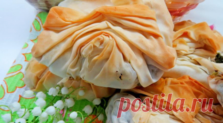 Пирожки с курицей и шпинатом из теста фило, пошаговый рецепт с фото