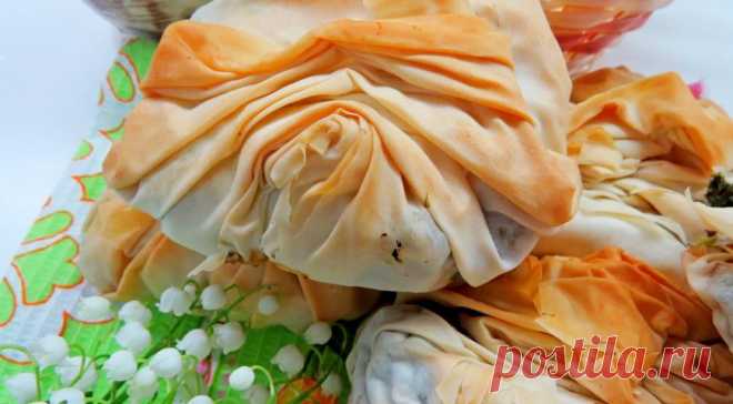 Пирожки с курицей и шпинатом из теста фило, пошаговый рецепт с фото