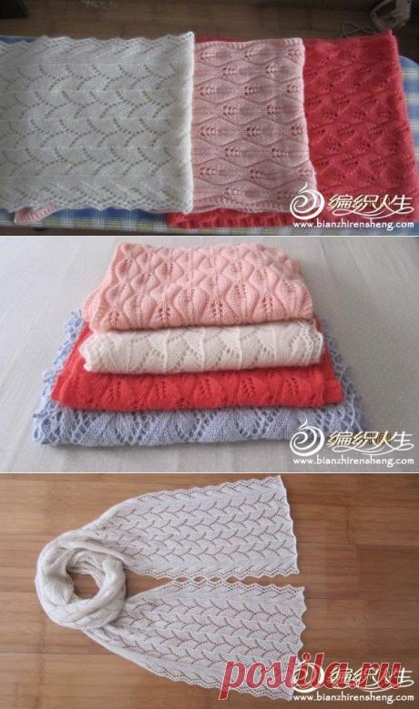 Вязание: невесомые палантины