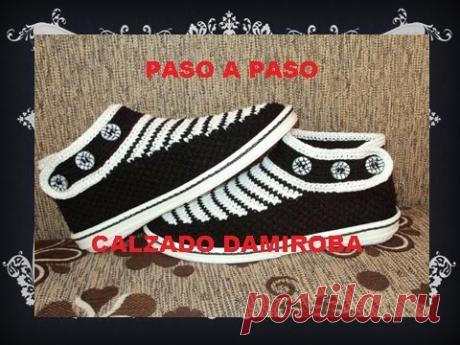 BOTIN JUVENIL CROCHET PASO 1  ASEMEJANDO DISEÑO DE LA WEB
