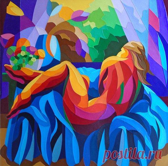 RECLINING NUDE AT WINDOW Collage by Stephen Conroy | Artfinder