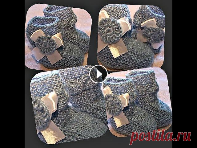 пинетки для новорожденных, вязание спицами - booties for newborns, knitting вам потребуется: 50 гр пряжи, спицы № 2- 2,5 , белая атласная лента. Терпения вам и ровных петелек!! Подписывайтесь на канал Ставьте лайки Оставляйте ...