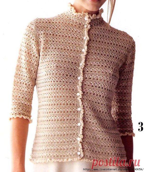 Подборочка кофточек, болеро и жилетиков:) - Все в ажуре... (вязание крючком) - Страна Мам