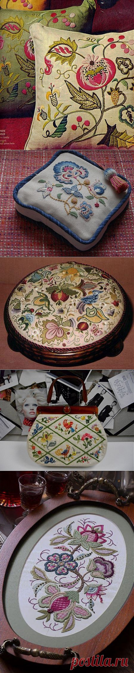 Якобинская вышивка (крюил) - Ярмарка Мастеров - ручная работа, handmade