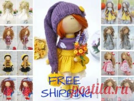 Tilda Art Doll, Handmade Rag Doll, Fabric Soft Doll, Textile Cloth Doll, Yellow Russian Doll, Decor Baby Doll Interior Love Doll by Kristina Hello, dear visitors!  This is handmade cloth doll created by Master Kristina (Vladivostok, Russia). All dolls stated on the photo are mady by artist Kristina. You can find them in our shop searching by artist name:
