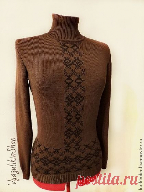 Стрейчевая водолазка &quot;Русская&quot; - вязаная водолазка,водолазка,нарядная водолазка