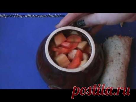 Штрудли с капустой и картофелем в горшочках.