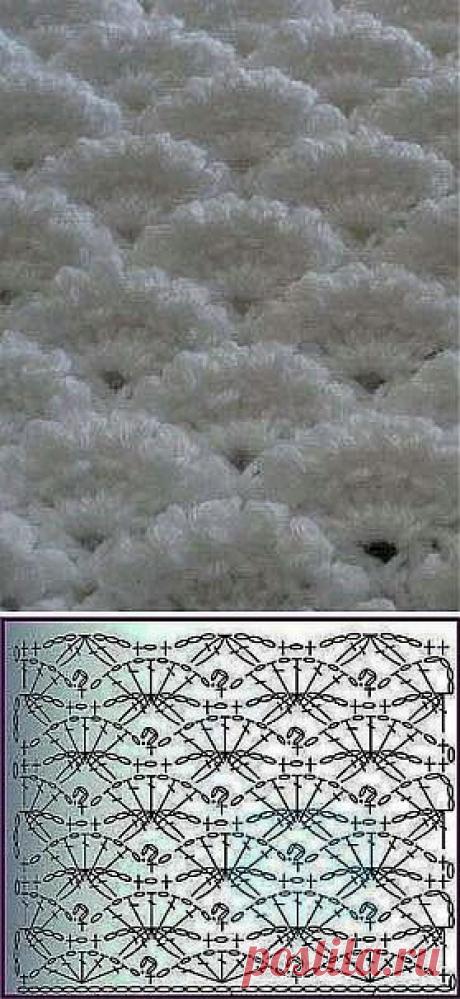 Узор Ракушка крючком