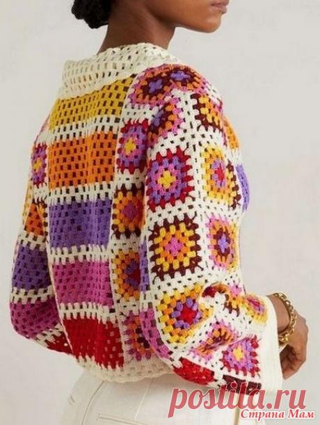 Изделия с мотивом "бабушкин квадрат" - 19 - Все в ажуре... (вязание крючком) - Страна Мам