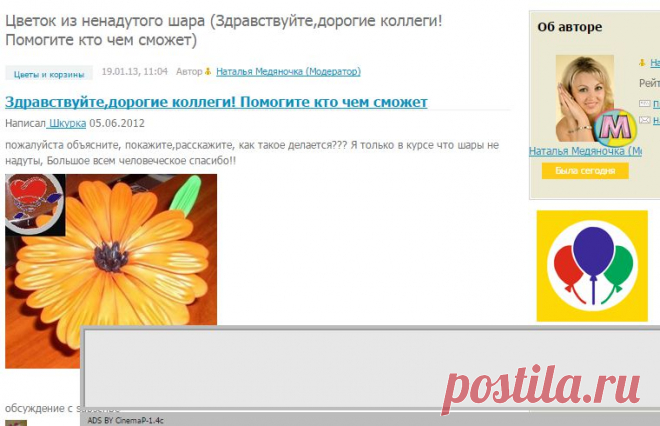 Цветок из ненадутого шара (Здравствуйте,дорогие коллеги! Помогите кто чем сможет) - Цветы и корзины - Клуб "Воздушные шары"