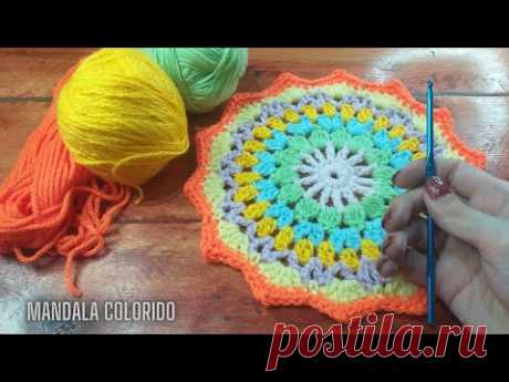 Mandala Colorido 🌈 Tejido en Crochet - Paso a Paso