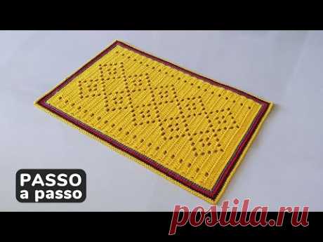 Tapete Galego em crochê passo a passo