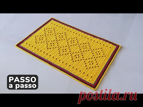 Tapete Galego em crochê passo a passo