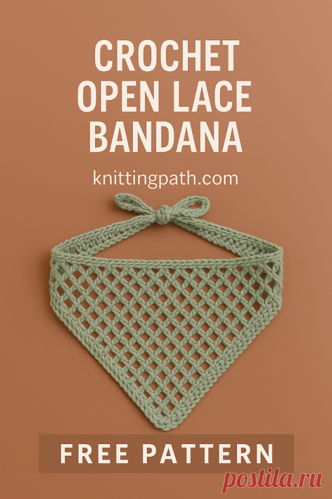 Crochet Open Lace Bandana