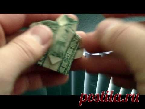 Рубашка с галстуком из 1 доллара — оригами