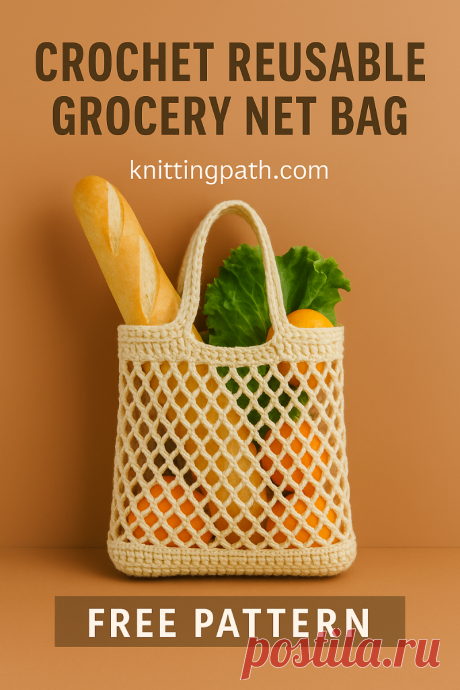 Crochet Reusable Grocery Net Bag