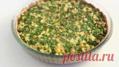 Пирог с яйцом и зеленым луком