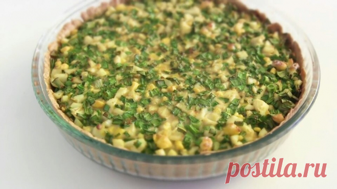 Пирог с яйцом и зеленым луком