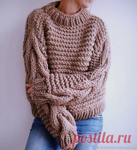 Чем проще, тем моднее. Будем вязать свитера платочной вязкой. Она рулит. | Вяжем-повяжем... | Яндекс Дзен